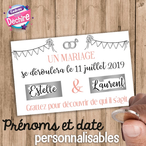 Scratch Card Save The Date Wedding Card Wedding Etsy