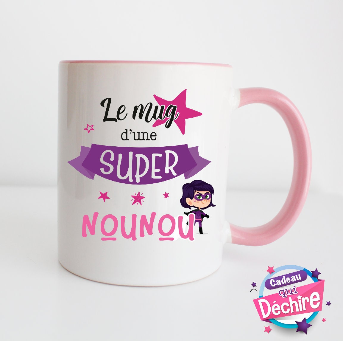 Mug Céramique Métier Personnalisable - Idée de Cadeau Nounou