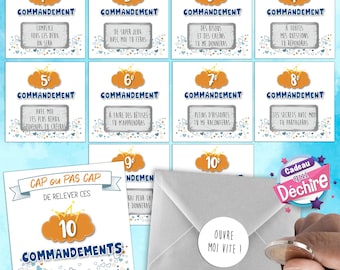 10 commandements GRAND FRERE à gratter, annonce bébé, idée cadeau grand frère, annonce grand frère, bientôt grand frère