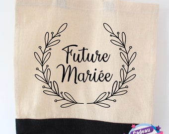 Future bride - future bride tote bag - 100% cotton tote bag, tote bag with gusset