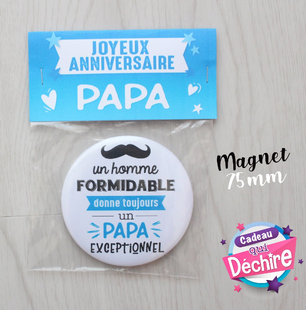 Magnet Papa 75 mm - Cadeau Anniversaire Idée Papa