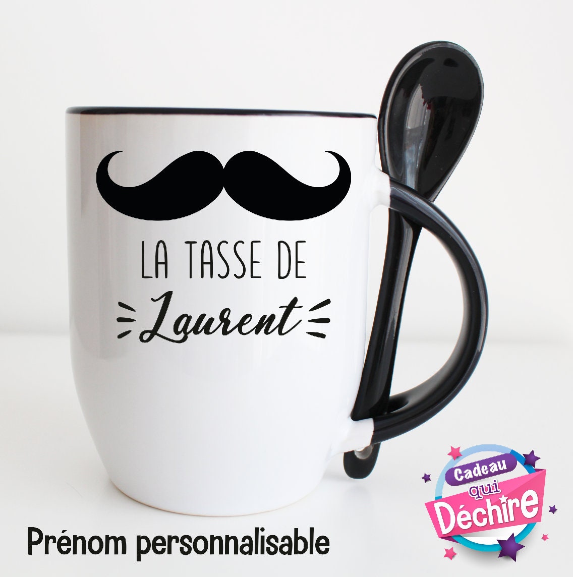 Mug Personnalisable, Idée de Cadeau, Cadeau Anniversaire. Poignée à Droite ou Gauche L'image