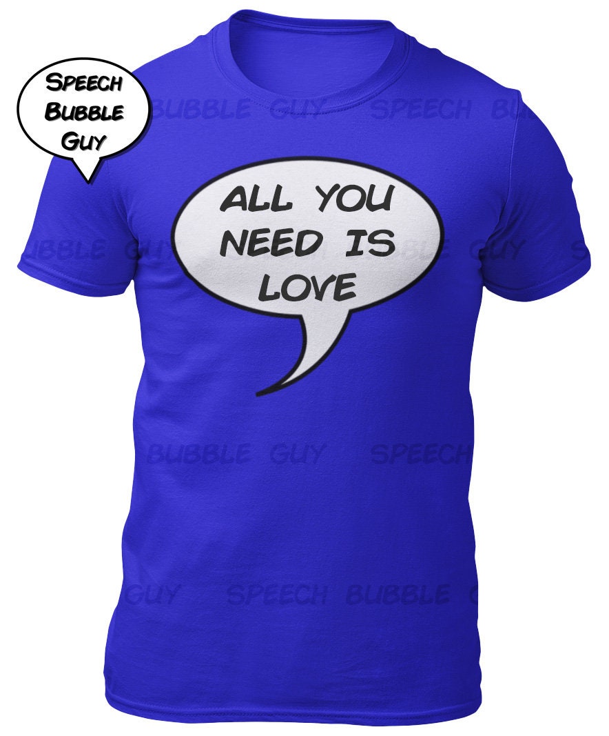 All you need is Love TShirt Men's Valentines TShirt Etsy
