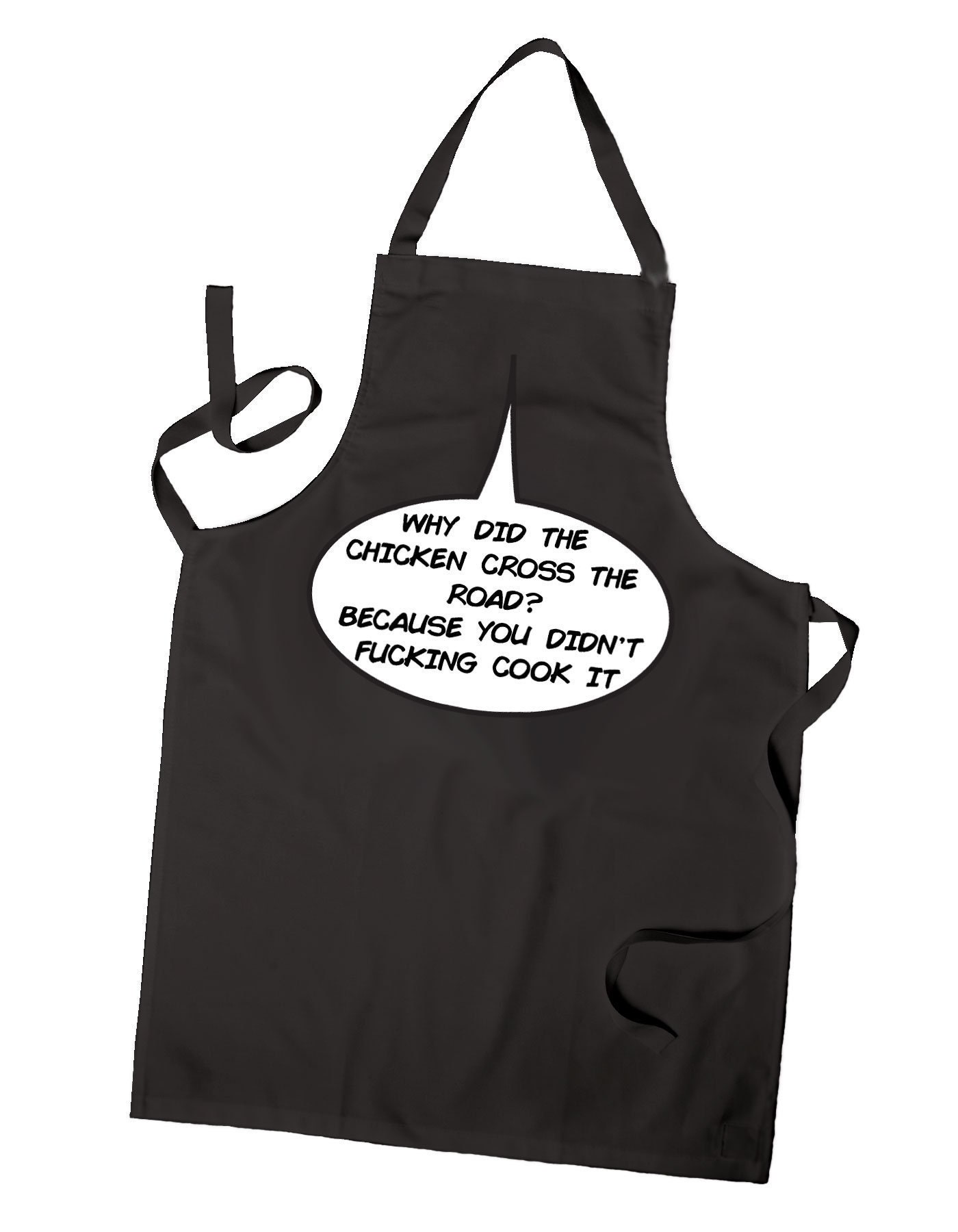 Why Did The Chicken Cross The Road Funny Apron Kitchen Etsy