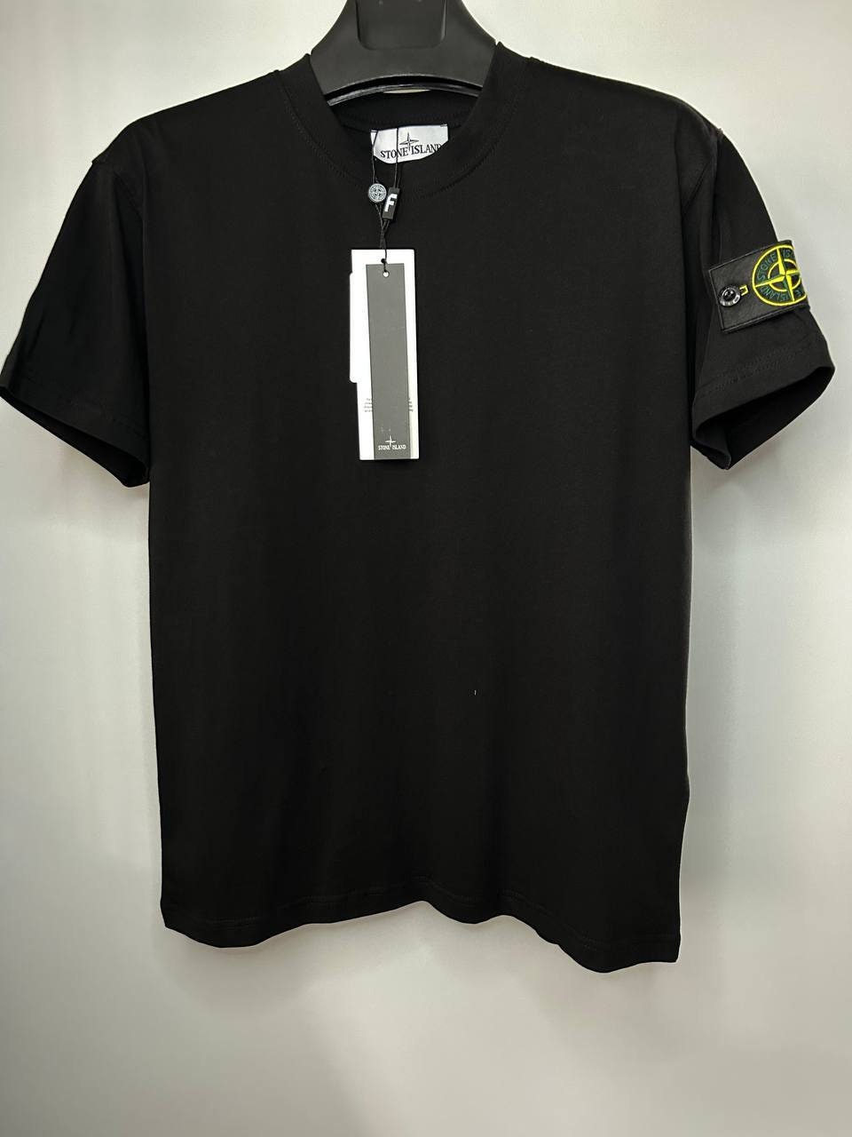 Stone Island T Shirt With Badge On Arm Stone Island T Shirt Met