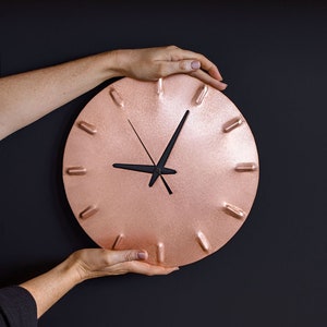 Copper Wall Clock  | Copper Anniversary Gift | Housewarming Gift | Copper Decor | Silent Wall Clock | Hayes Home