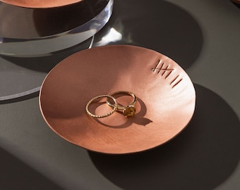 Matte Copper Trinket Dish | 7th 9th 22nd Copper Anniversary Gift | Custom Personalised Gift | Ring Dish | Jewellery Dish | Gift | Hayes Home
