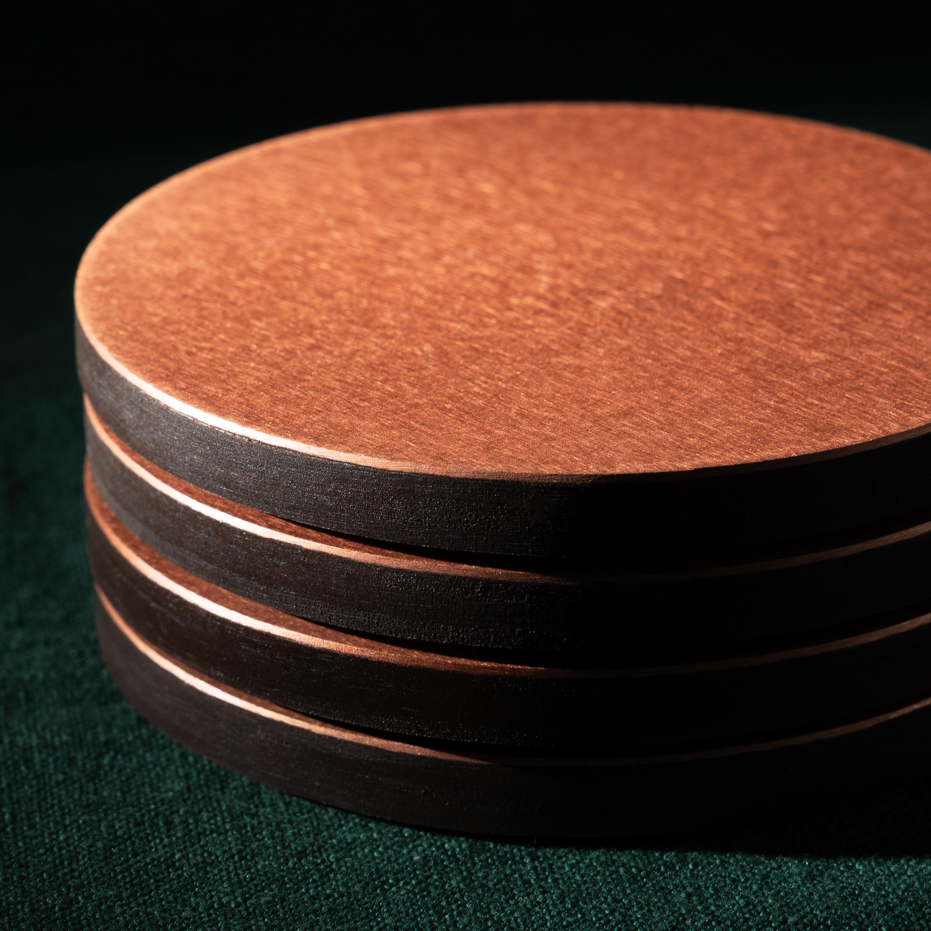 Copper Coaster Set | Set of 4 or 6 Coasters | Copper Decor | Copper ...