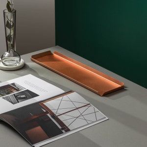 Copper Tray Brushed Large | Copper Candle Tray | Copper Trinket Tray | Copper Anniversary Gift | Copper Decor | Homewares | Hayes Home