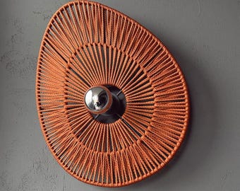 Aplique de mimbre y algodón: Luz encantadora, decoración única para el hogar