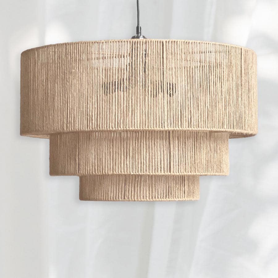 Macrame Jute Chandelier: Classic Bohemian Lighting