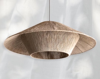 Jute Hanging Lantern: Classic Bohemian Chandelier for Cafe