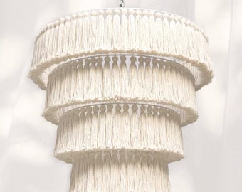 Farol colgante de macramé: Lámpara colgante estilo boho, 23,6"