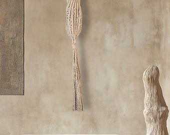 Farol colgante de capullo de algodón: lámpara colgante hecha a mano con borlas