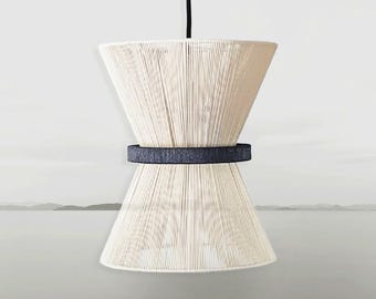 Wabi Sabi Pendant Lamp: Japanese Style Cotton Cord Lamp Shade