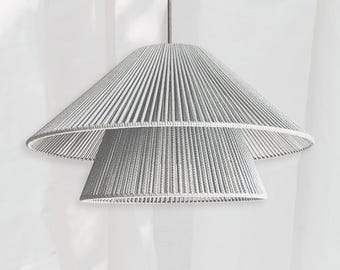 Handgefertigter Makramee Lampenschirm: Korbgeflecht Hängelaterne, Minimalist Wabi Sabi Dekor