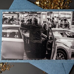 Autista di taxi con telefono cellulare Istanbul Taksi Cellulare Cellulare Città Taksim Città Metropolis Adam Man Ritratto Video Selfie