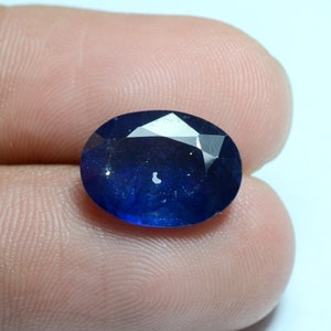 AAA++ Blue Sapphire Oval Shape Loose Gemstone,6.30 Ct