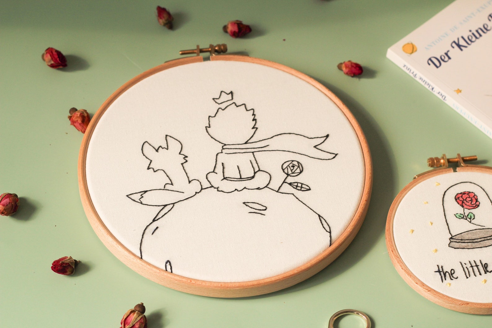 Little prince embroidery frame embroidery picture wall  etsy Little prince embroidery frame embroidery picture wall  etsy