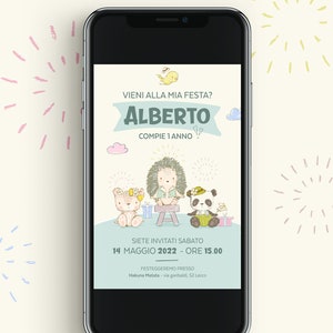 Digitale personalisierte Einladung - Whatsapp-Einladung - Themenparty-Eventkarte - Geburt - Geburtstag