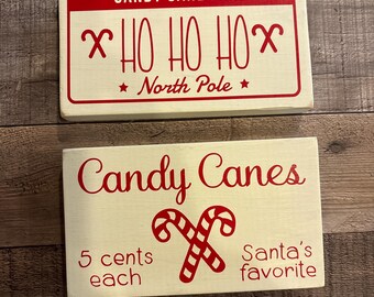 Handmade Christmas Wood Block Sign: Rustic Holiday Decor