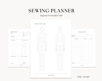 Nähplaner l PDF Datei A5,A4,Us Letter | Druckbar/Digital
