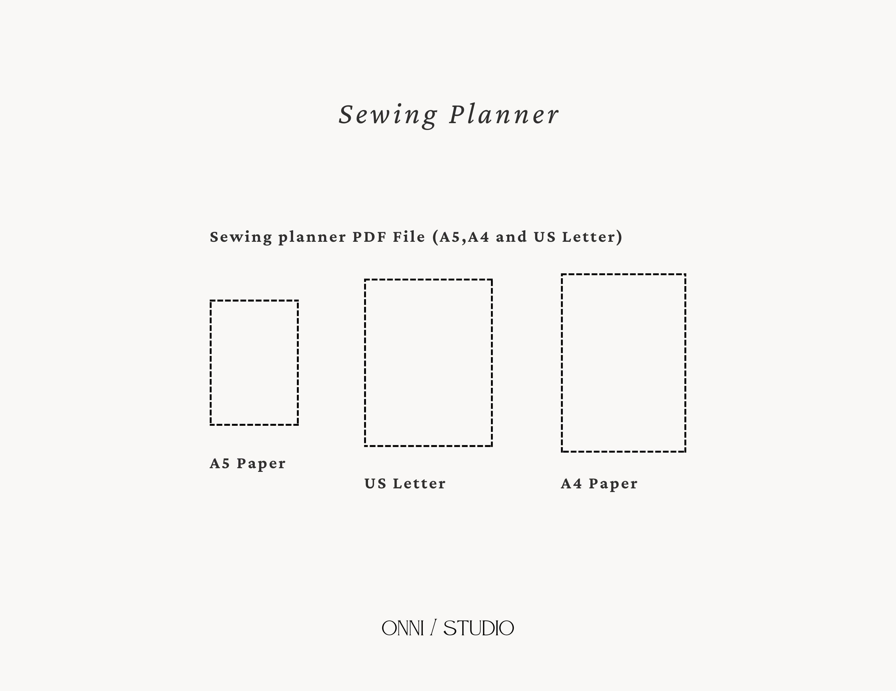 Sewing Line Layout Sheet.pdf Sewing Planner L PDF File A5,a4,us Letter | Printable/digital - Etsy