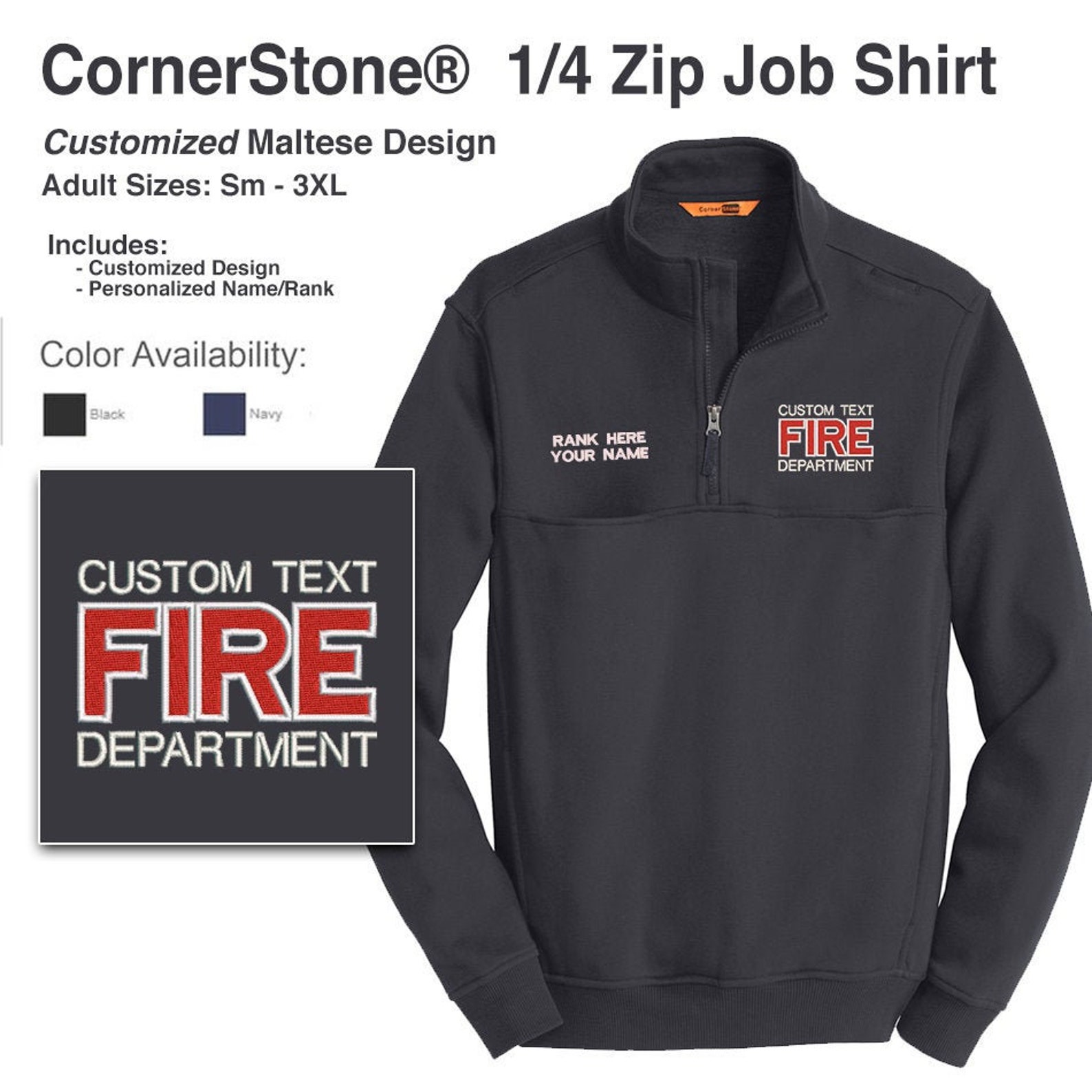 Firefighter Job Shirt custom embroidered sweatshirt fire Etsy
