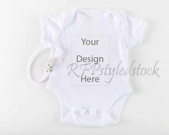 Child S Vest Mockup White Bodysuit Mockup Stock Photo Etsy