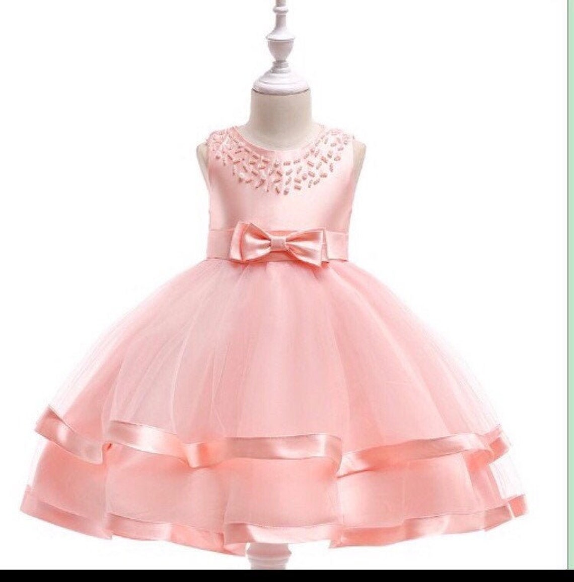 Dusty pink girls occasion dress Etsy
