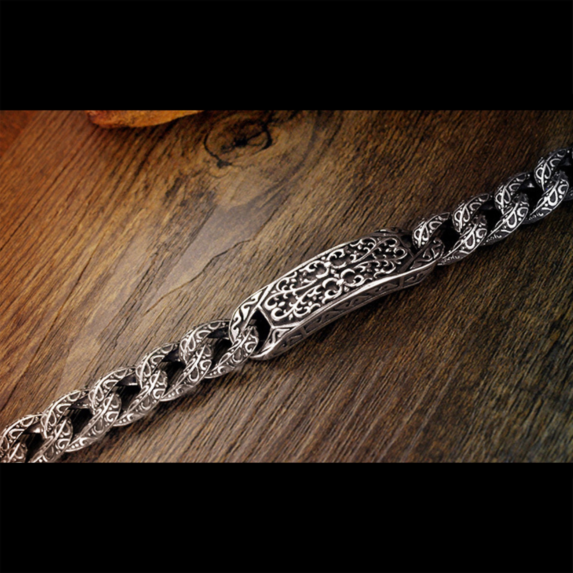 Pulsera de plata para hombre brazalete de plata de ley Etsy