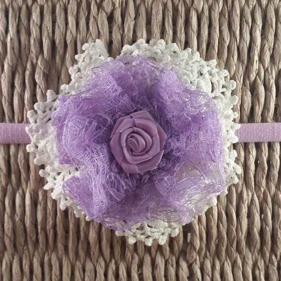 purple baby headband