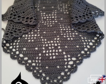 H7 Crochet Pattern for a Headscarf / Kerchief /Bandana “Cat”