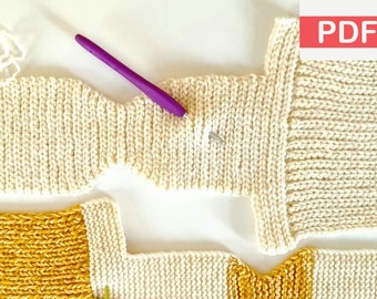 Crochet pattern, PDF, English and German, Crocheted socks, Children's socks, Christmas, Instructions for beginners, Easy instructions, Crochet