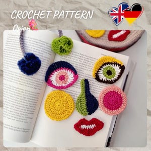 Crochet, PDF, English/German. Crochet appliqué for sewing, crochet appliqué, carnival mask, crochet face
