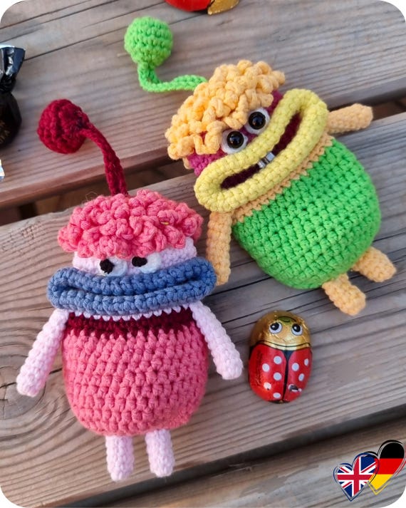 Monster Crochet Key Holder Pattern PDF, Cute Key Cover & Keychain