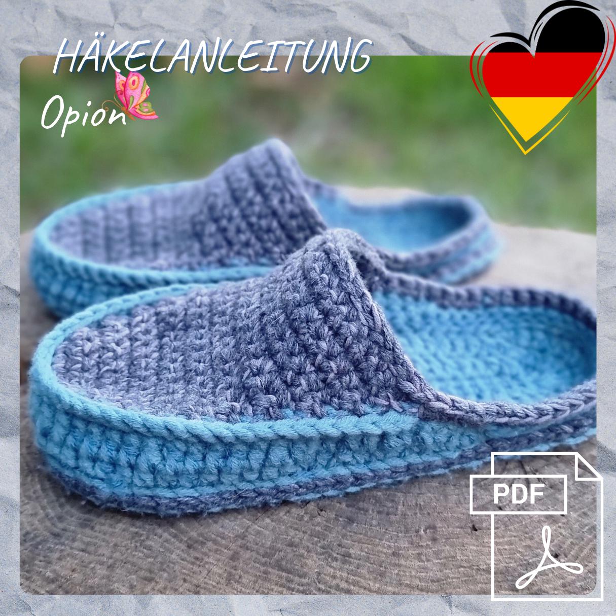 Crochet Pattern for Slippers With Soles Australia - Main Image