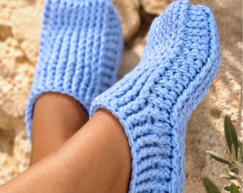 Einfache Häkel Pantoffel Anleitung als PDF (EN + DE enthalten), warme Hausschuhe für Damen und Kinder, anfängerfreundlich. S3