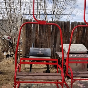 3 seat replica ski lift bench