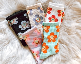 Smiley Flower Socks (read description)