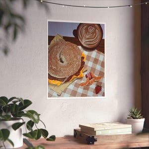 Cozy Brunch Matte Vertical Posters | Food Art Decor, Cafe Aesthetic Prints, Kitchen Wall Art, Gift for Foodies, Breakfast Lovers