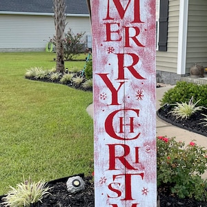 Christmas Welcome Sign , Christmas Home Sign, Vertical Home Sign , Front door sign , Farmhouse Decor , Holiday Sign , Outdoor decor , Gift