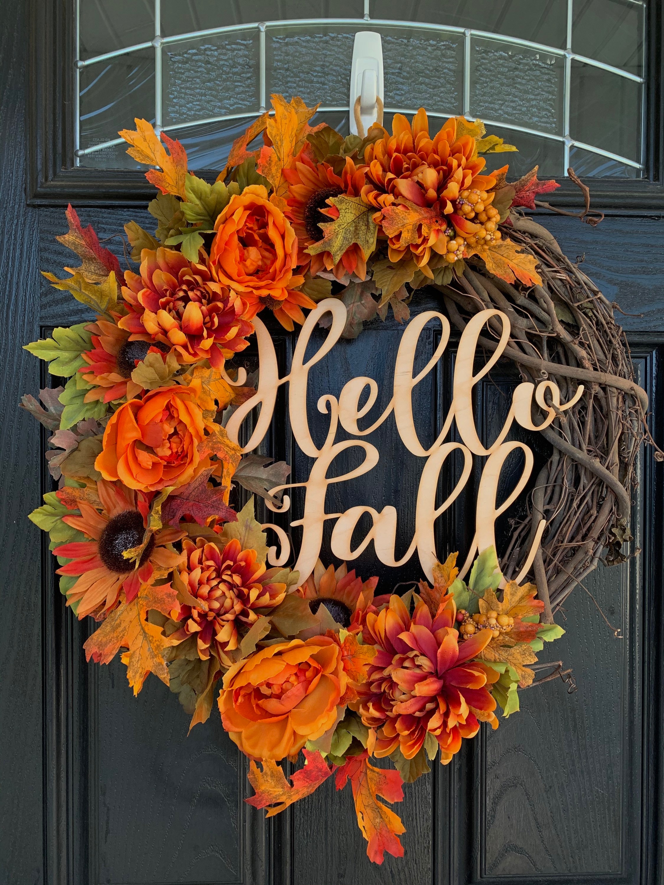 Hello Fall Wreath , Modern Farmhouse Wreath , Farmhouse Decor , Fall …