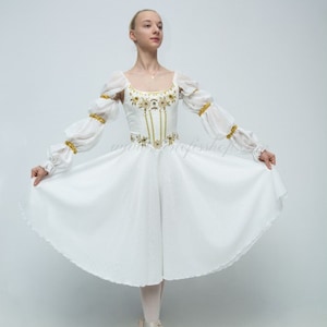 Traje de ballet escénico - F0351. Traje de ballet profesional para adultos y niños.