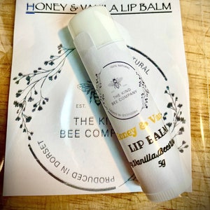 Lip balm Natural Handmade Honey, Vanilla & Bees Wax image 1