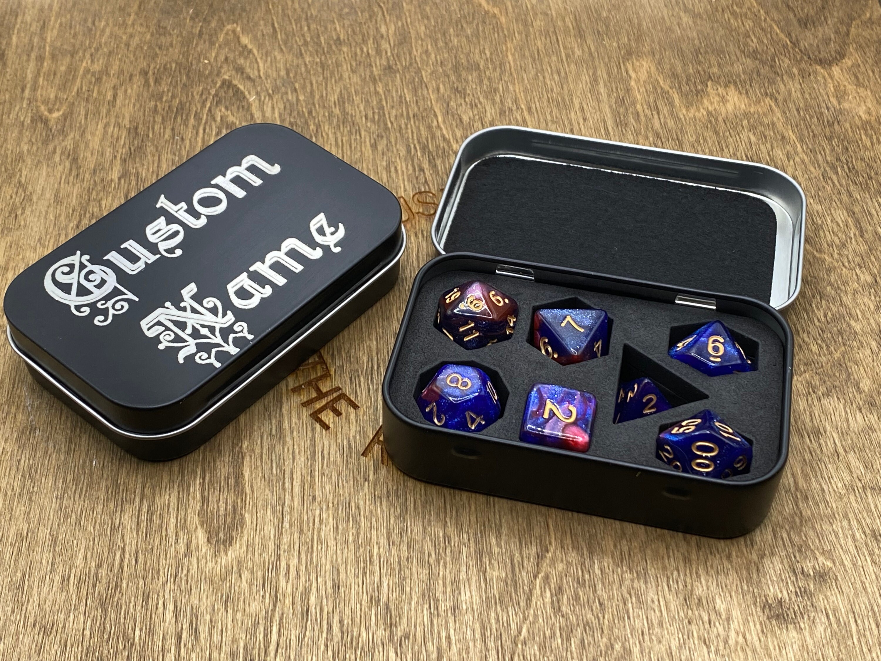 Engraved DND Dice Box W/ EVA Foam Inserts / Dungeons and Etsy