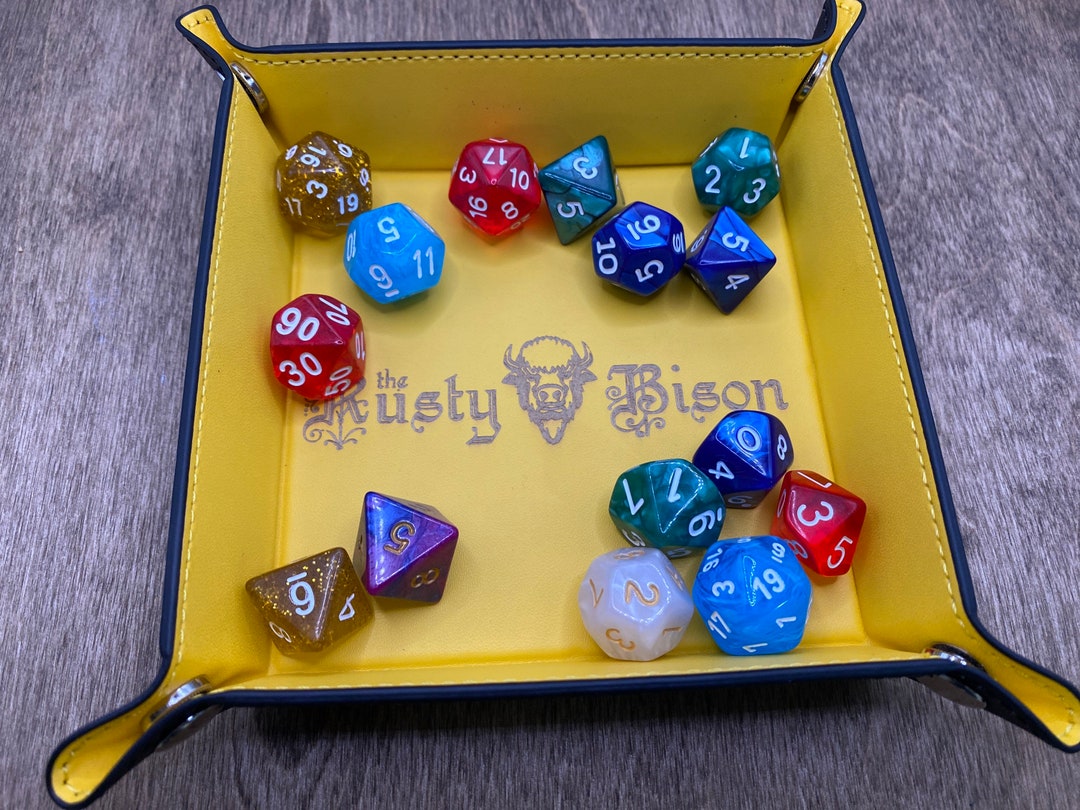 Rusty Bison Branded Dice Tray / DND Dice Tray / 4.50x4.50x1.2 / DND