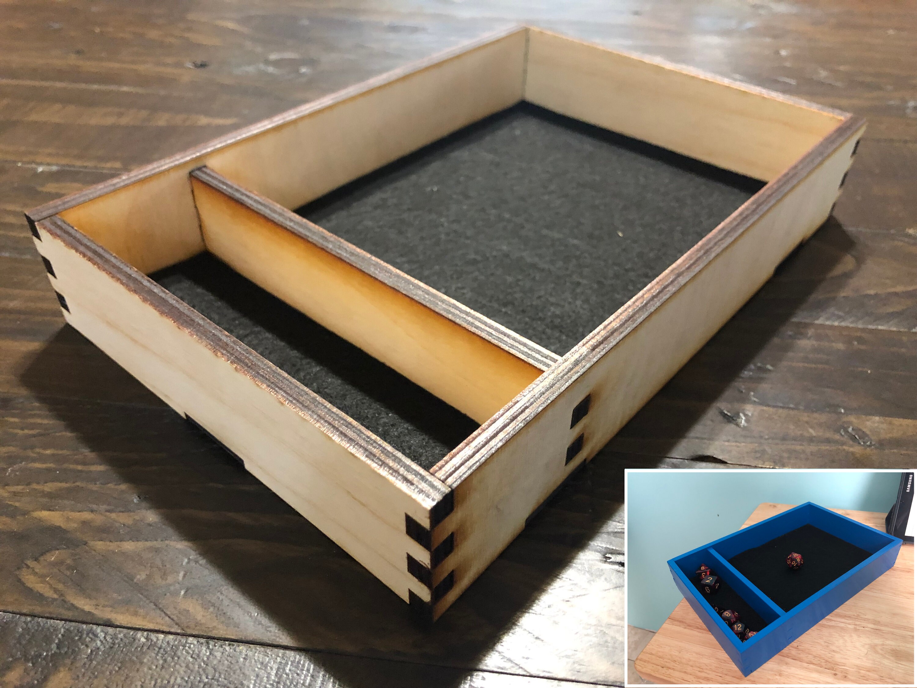 DIY Wooden Dice Tray Kit Version 2.0 / 9x6x1.5 / DND Etsy