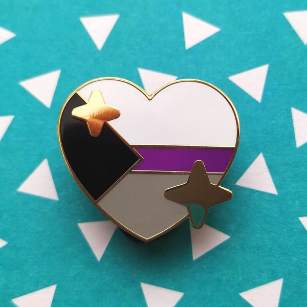 PRIDE Demisexuell Funkelndes Herz Emoji Emaille Pin