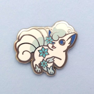 Snow Fox Enamel Pin | Winter Badge